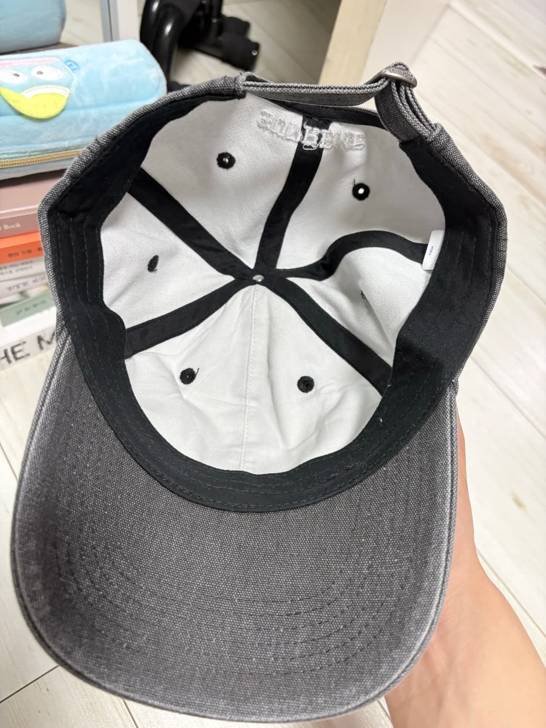 슈프림 피그먼트 s로고 6패널 블랙 캡 모자 상품이미지3