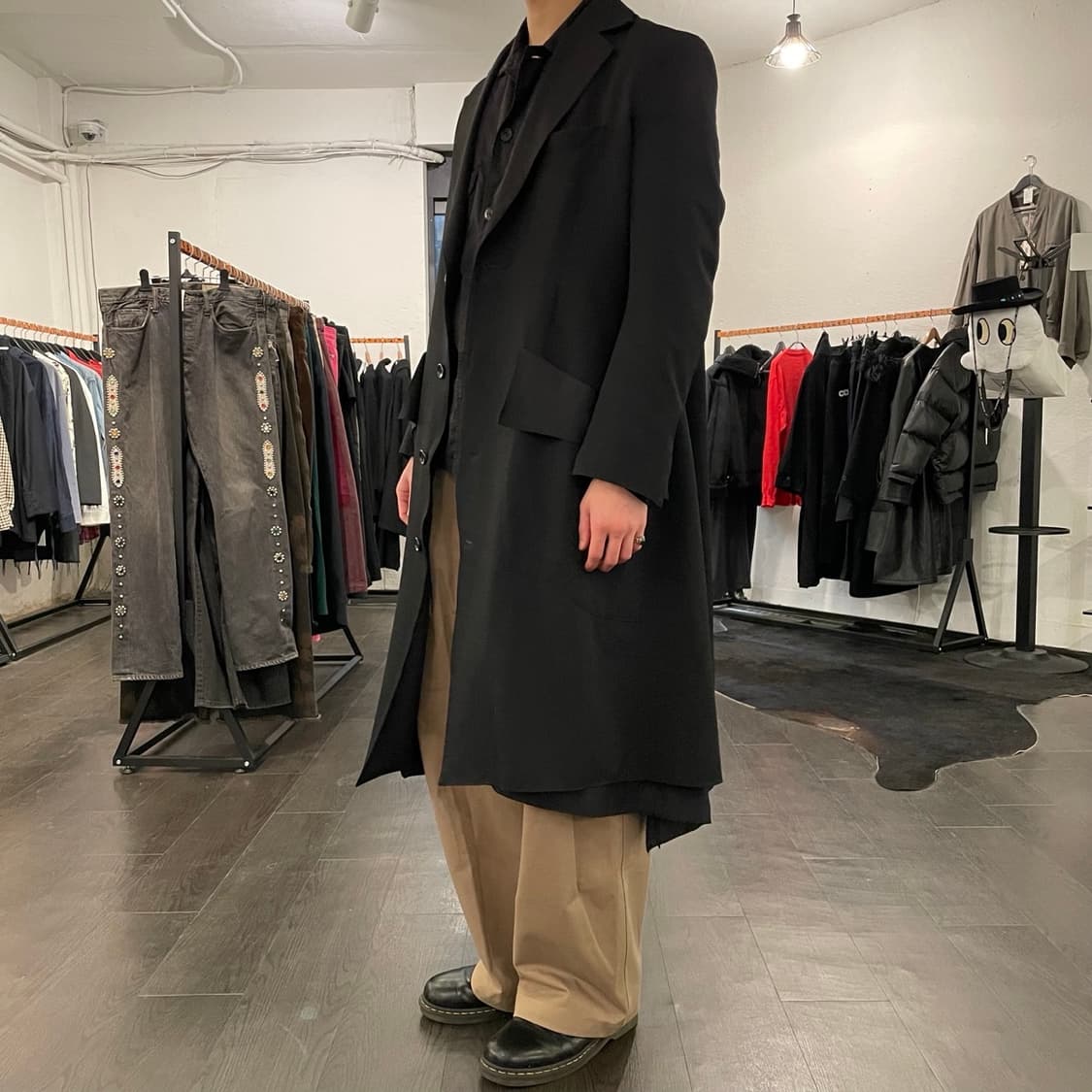 설밤 컷아웃 오버사이즈 코트 상품이미지4