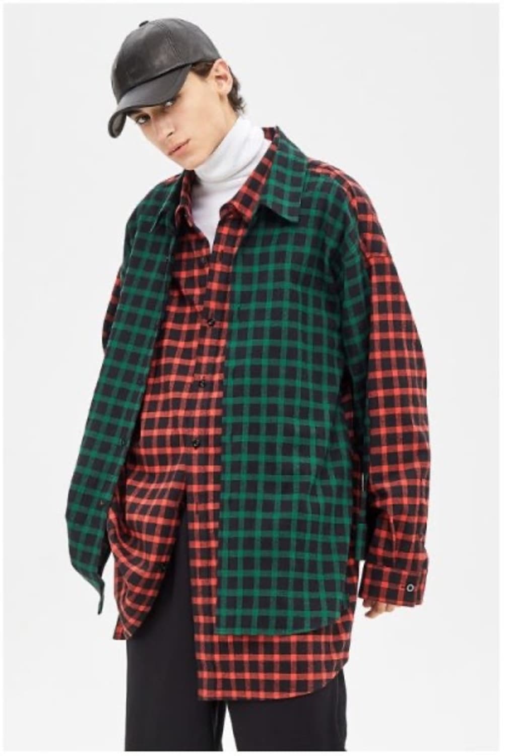 SYSTEM HOMME 19F/W 컬렉션 레이어드 체크 오버핏 셔츠 상품이미지1