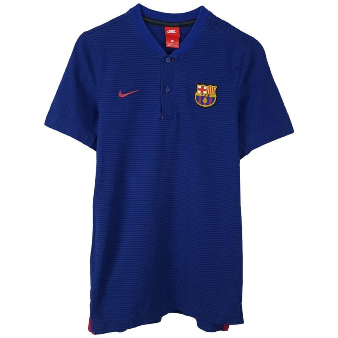 [나이키] 바르셀로나 스트라이프 헨리넥 롱 반팔티 네이비 M20220 상품이미지2