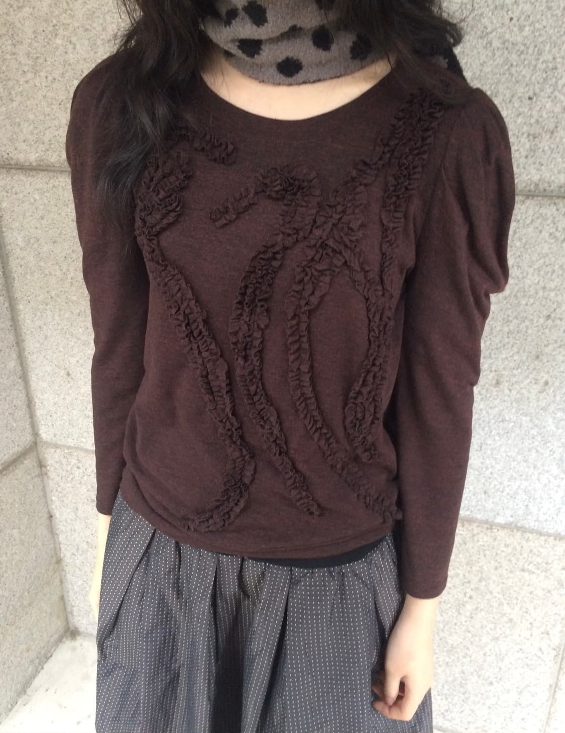 아플리케 퍼프 7부 티셔츠 상품이미지3