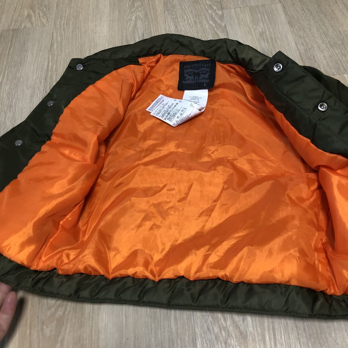 (키즈 6) 리바이스 Levi's 나일론 올리브 3세대 타입 트러커 자켓 상품이미지7