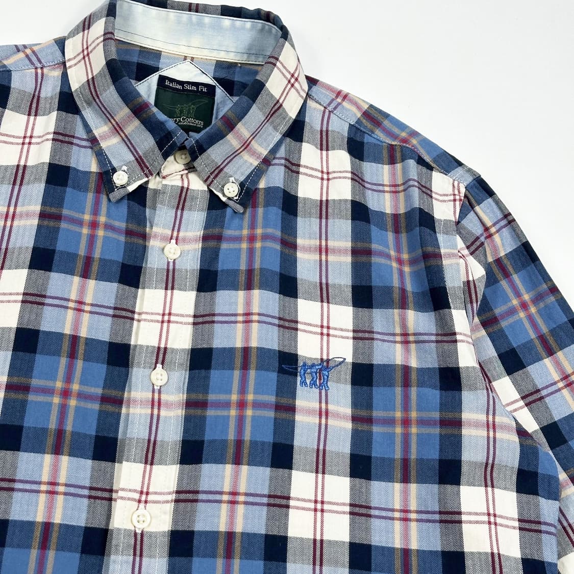 헨리코튼 클래식 이탈리안 슬림 체크셔츠 (M) 상품이미지3