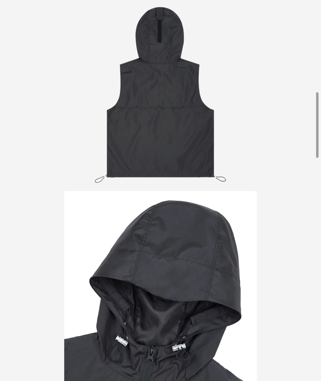 사파리스팟 어센틱 라이트 베스트 윈드브레이커 - 블랙 상품이미지3