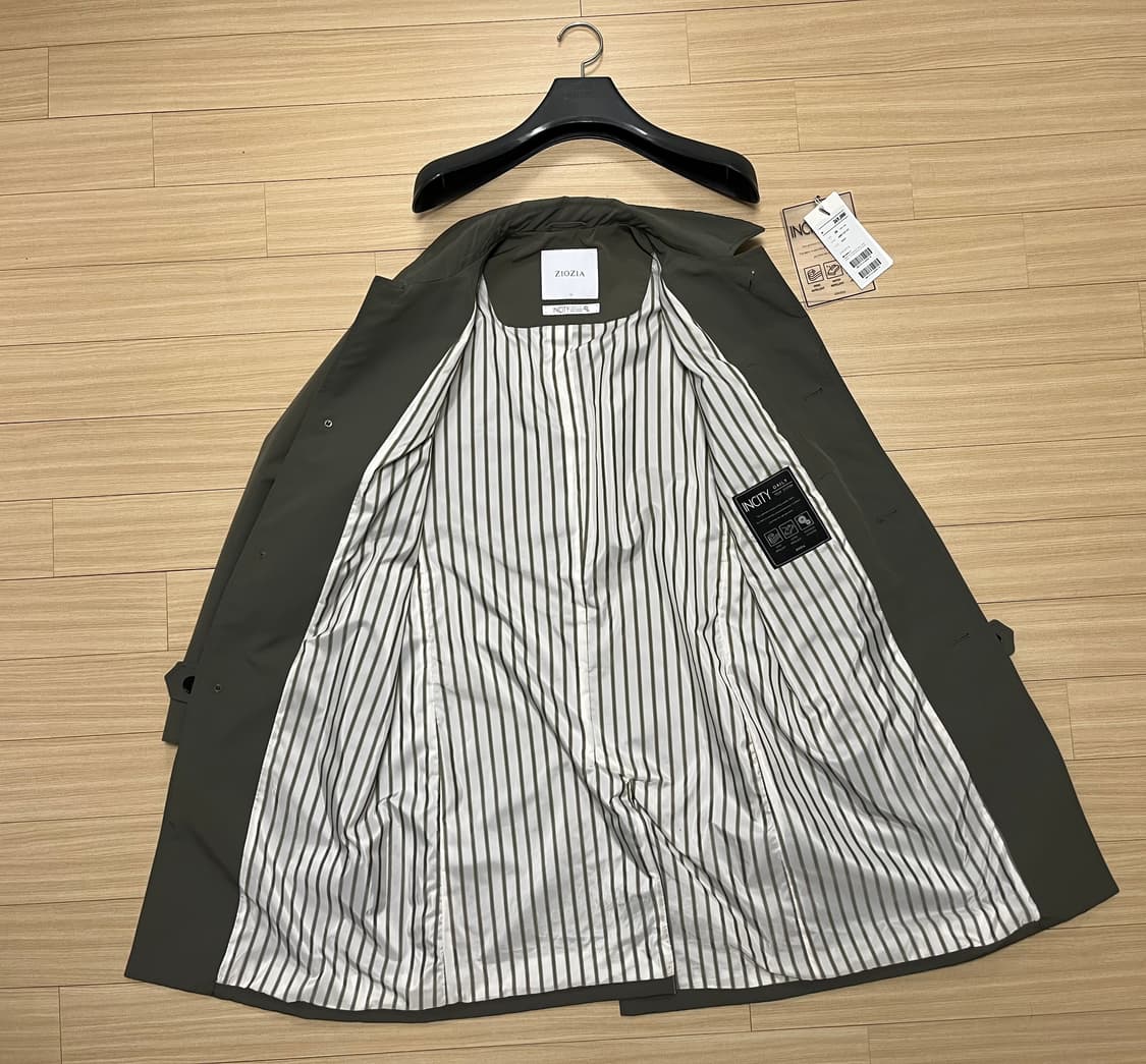 [95] 지오지아 남성 싱글 트렌치 맥코트 카키 상품이미지4