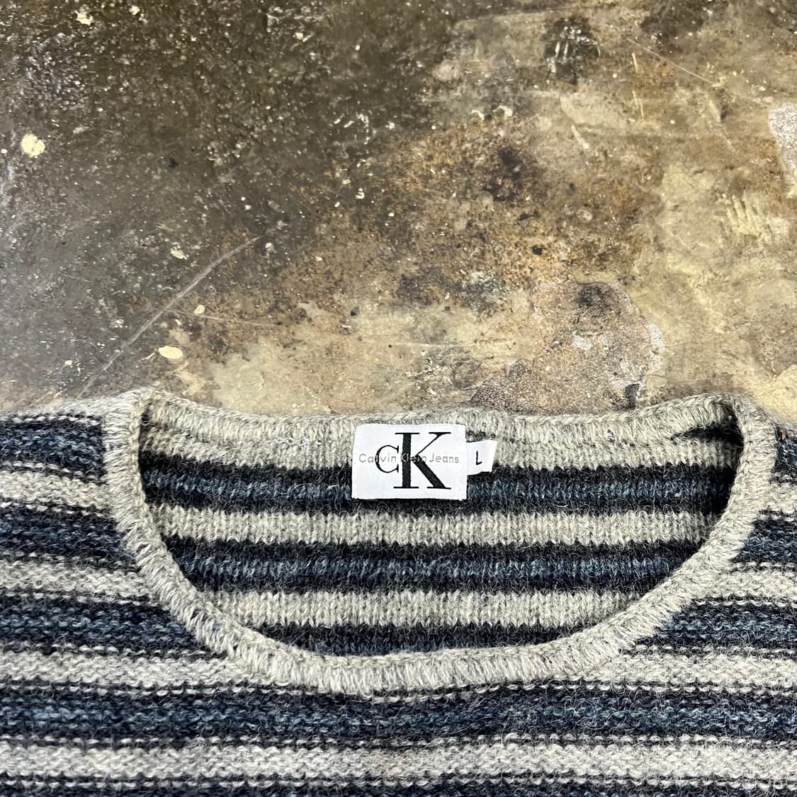 L) 재팬 캘빈클라인 스트라이프 니트 스웨터 상품이미지4