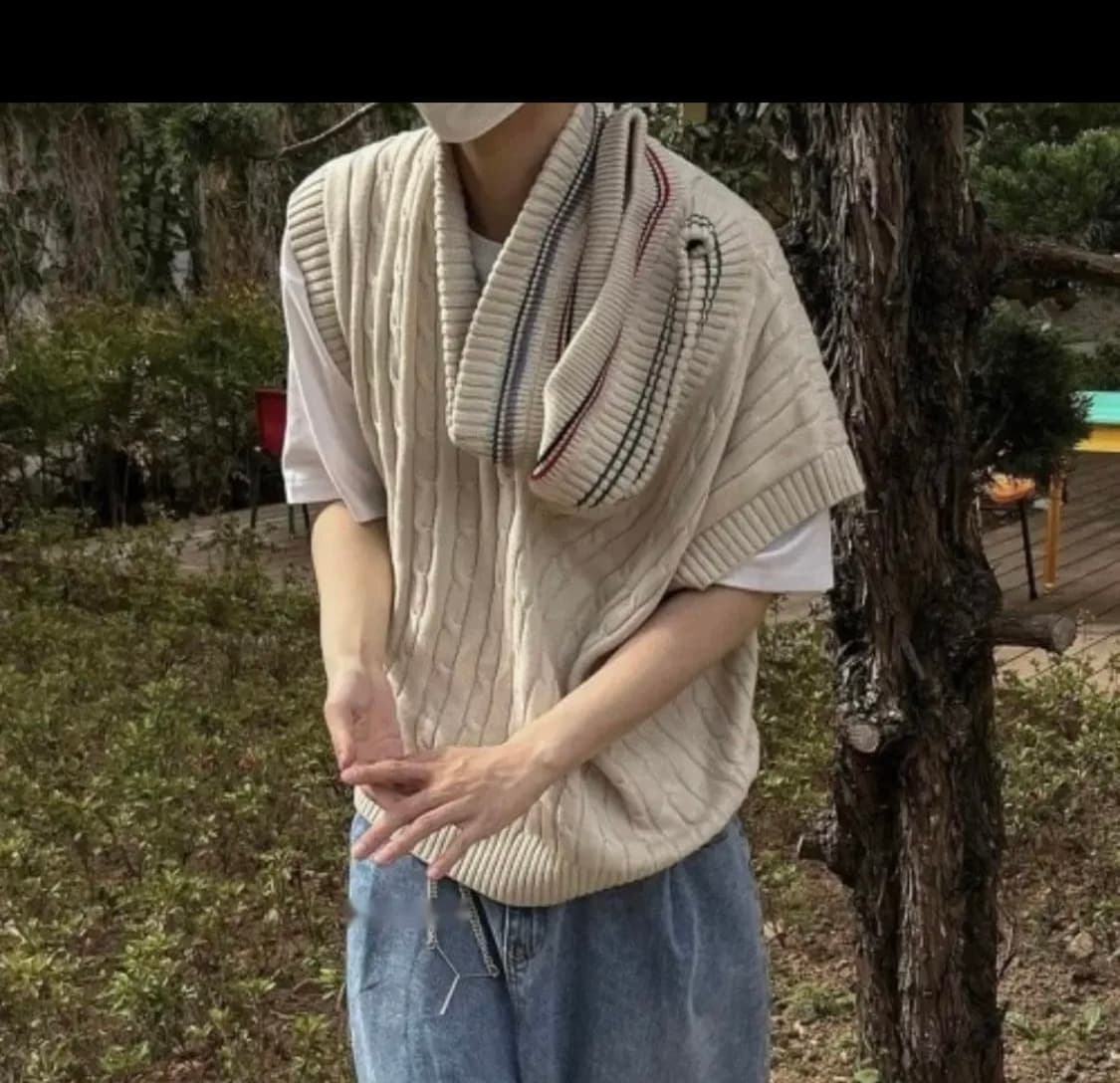 와이프로젝트 니트 베스트 베이지 L 상품이미지5