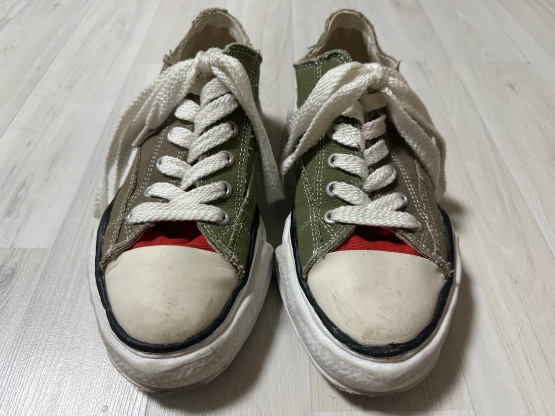 메종 미하라 야스히로 x 나이젤 카본 로우 컷 스니커즈 아미 그린 41 상품이미지2