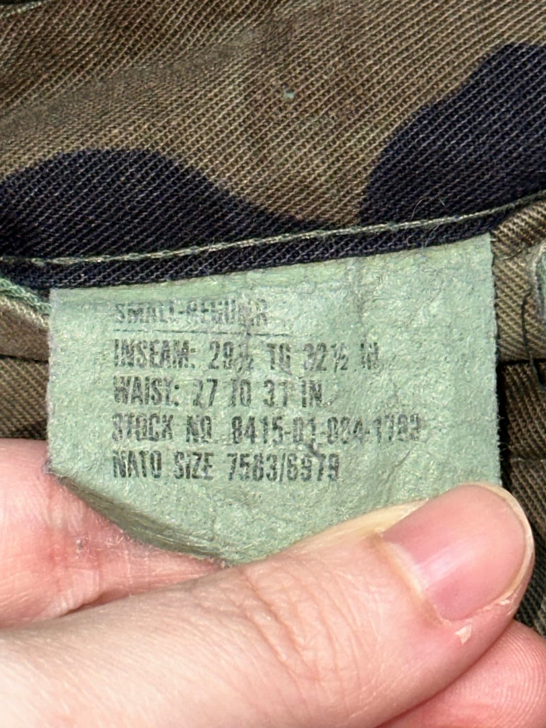 (s레귤러 )90s U.S.ARMY 미군 우드랜드 BDU 카고팬츠 상품이미지5