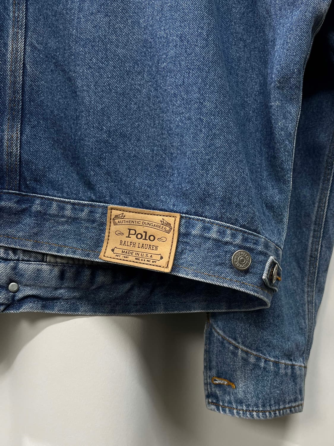 90's 폴로 랄프로렌 usa 덩가리 트러커 데님 자켓 상품이미지7