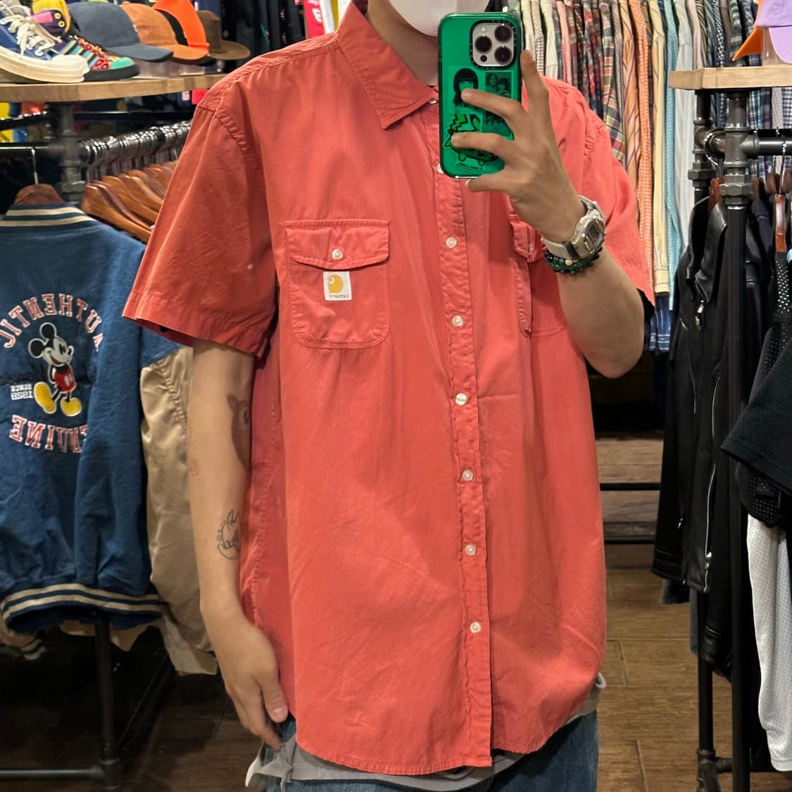 [HI] 칼하트 반팔셔츠 코랄 상품이미지4