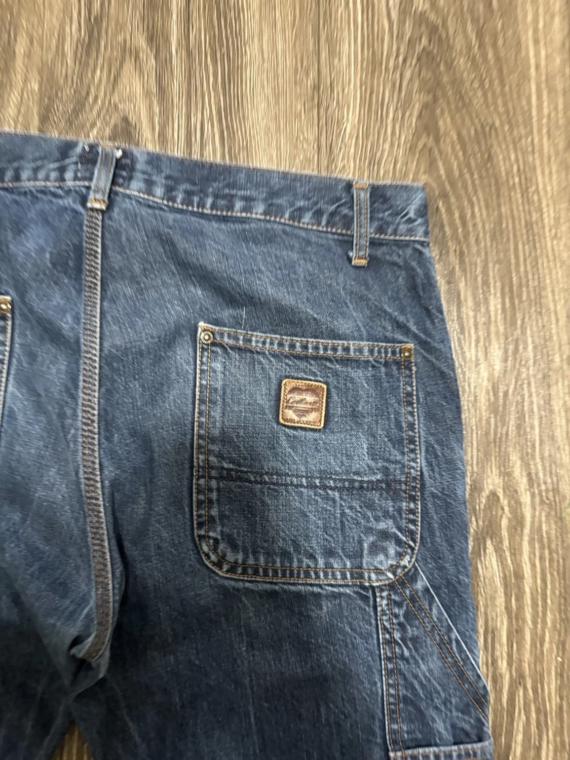 칼하트 워시드 데님 로거 팬츠 중청 루즈 오리지널 핏 상품이미지8