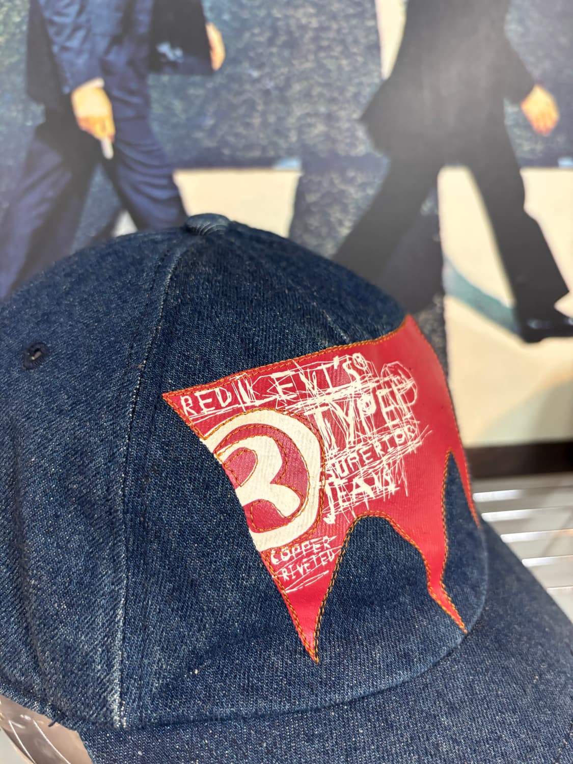 00s Levis 리바이스 레드텝 빈티지 데님 볼캡 모자 상품이미지2