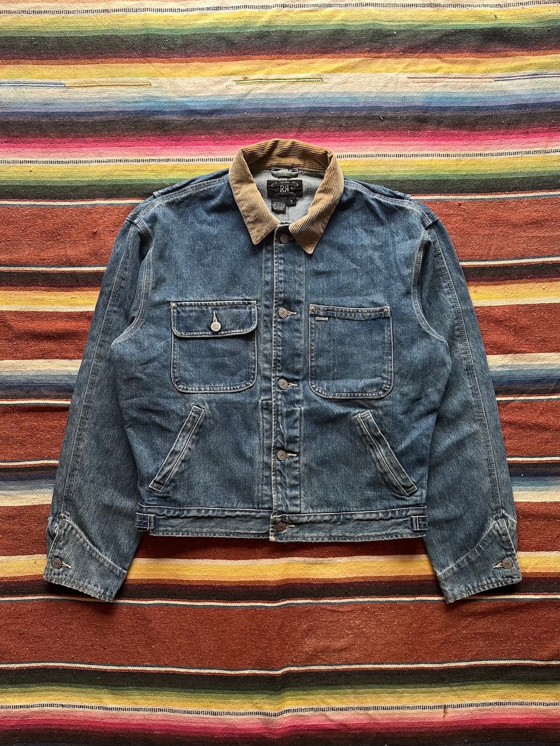 90s USA 빈티지 더블알엘 RRL 데님 덩가리 자켓 상품이미지1