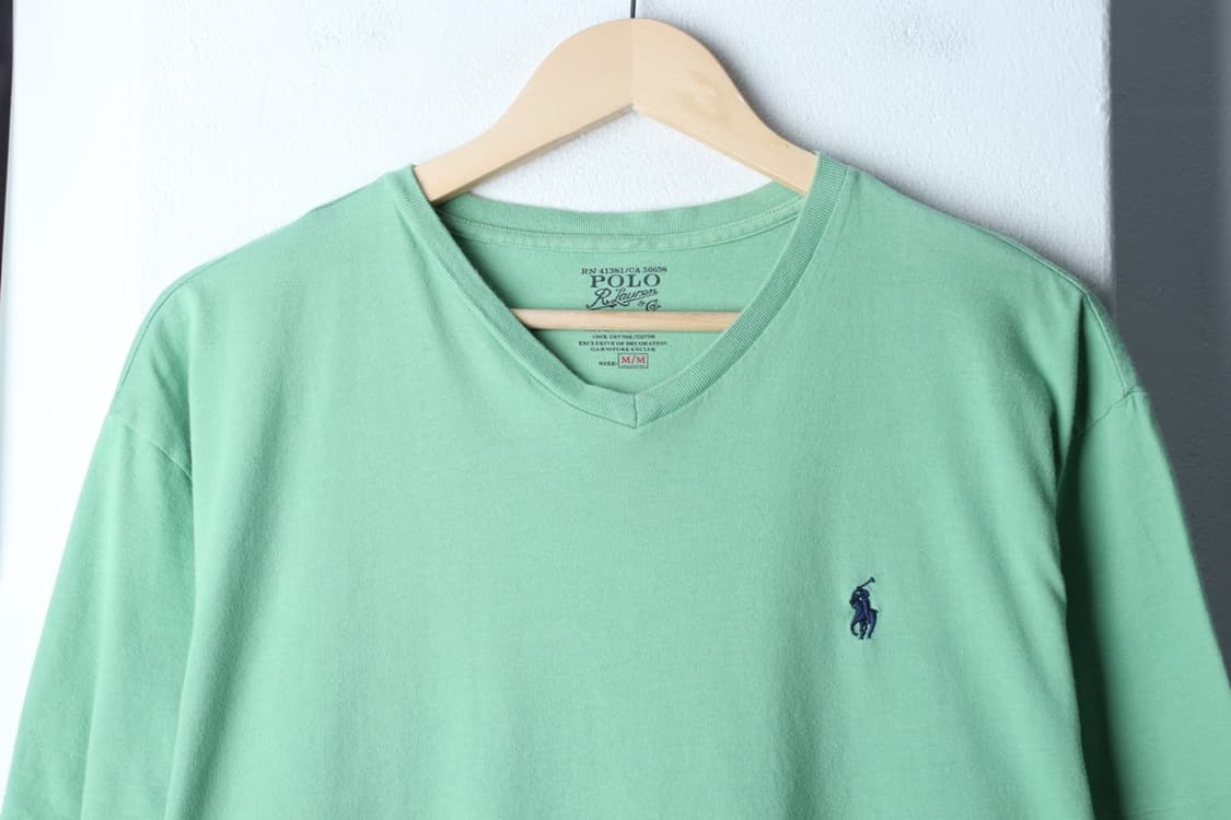 (M-XL) 폴로 랄프로렌 반팔 티셔츠 브이넥 오버핏 그린-H30364 상품이미지3