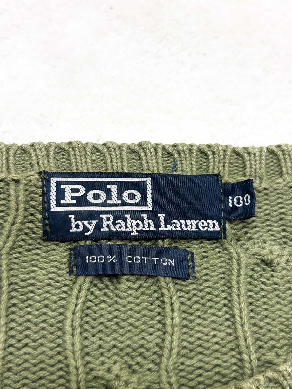 폴로 네이비포니 카키 케이블니트 상품이미지7