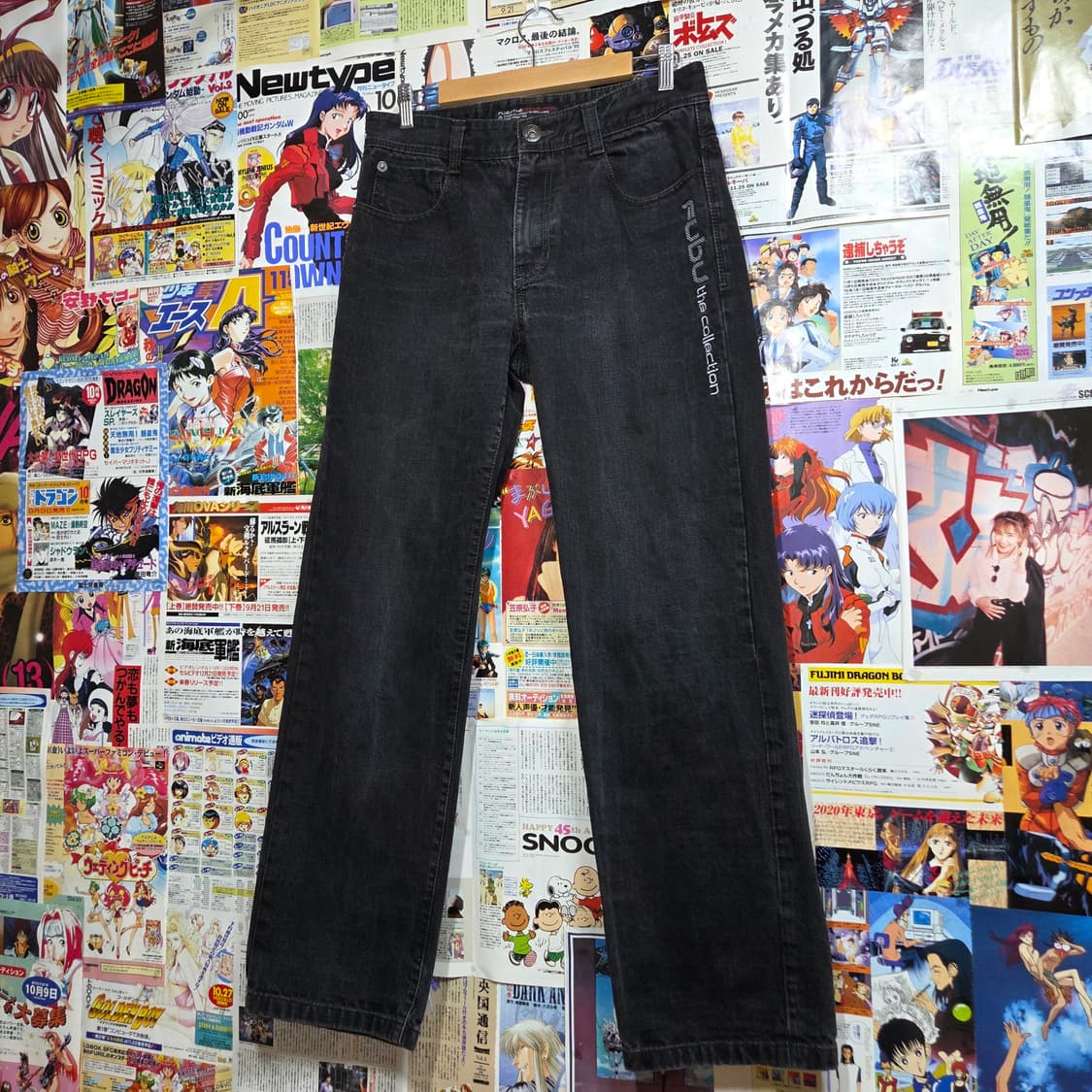 후부 그레이 흑청 자수 데님 팬츠 상품이미지2