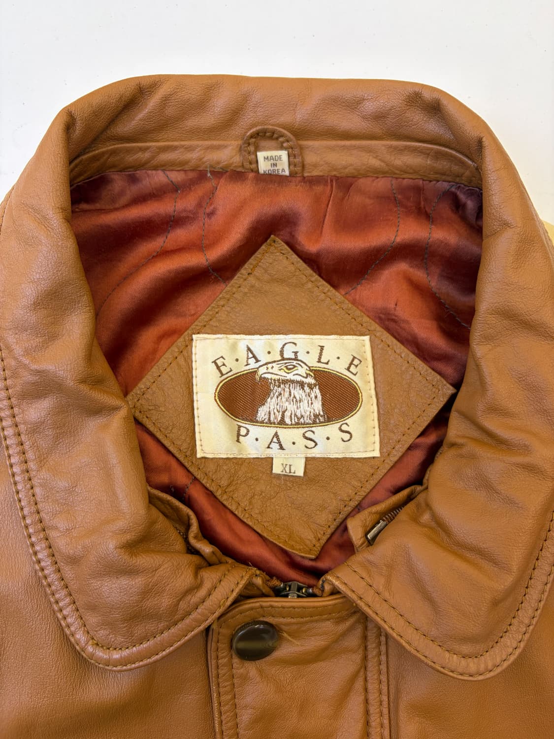 이글 패스 90s 레더 코튼 봄버 자켓 상품이미지6