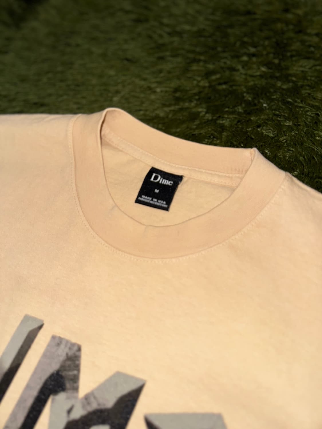 [M] DIME 다임 MADE IN USA 튜블러 티셔츠 베이지 상품이미지3