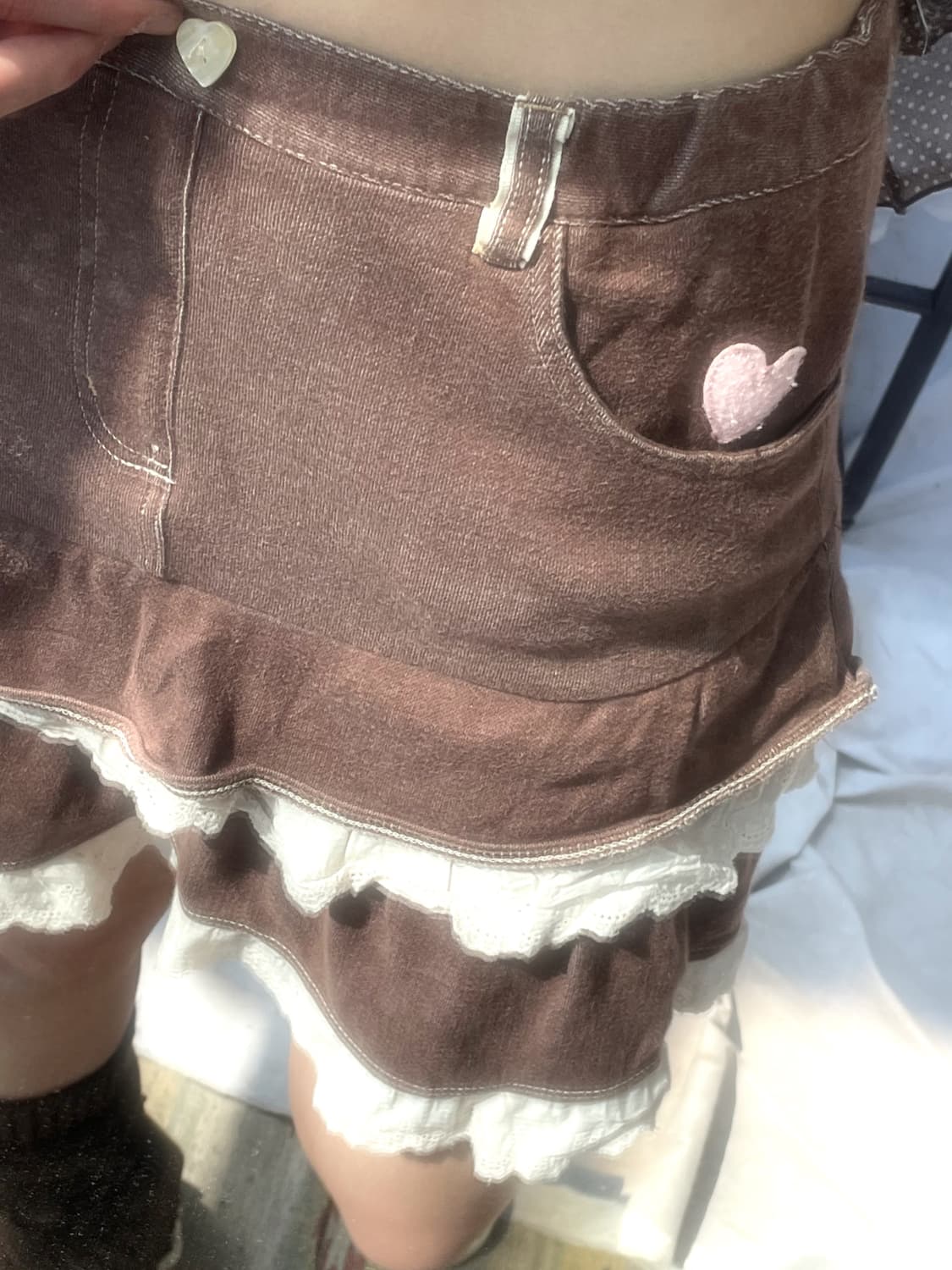 Brown can can mini skirt 상품이미지3