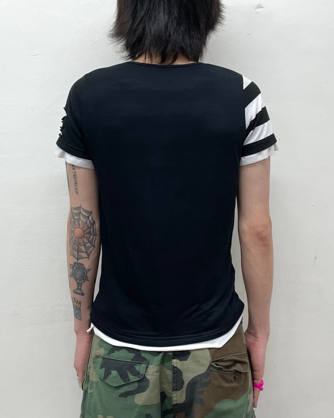 Skull Zipper Slit Punk T-Shirt  상품이미지2