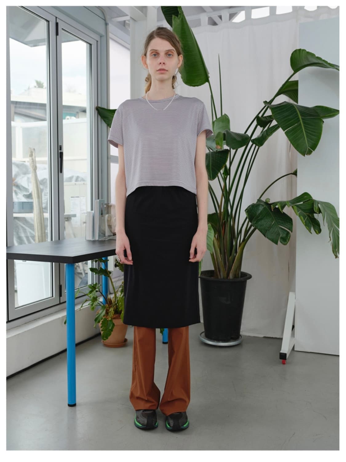 엔조블루스 슬림 부츠컷 라운지 팬츠 S 상품이미지1