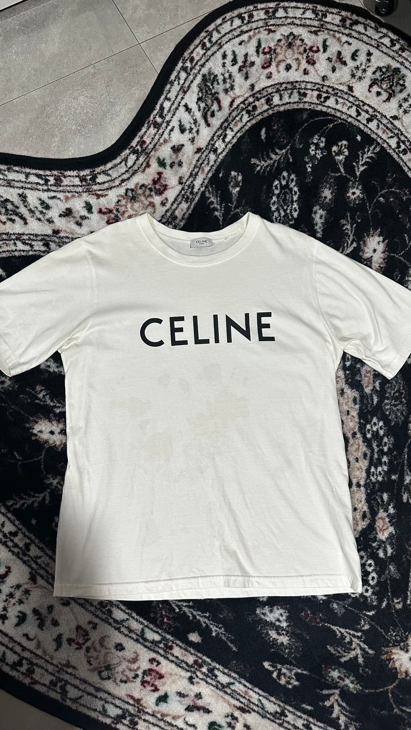 셀린느 로고 반팔 티셔츠 화이트 M 상품이미지1