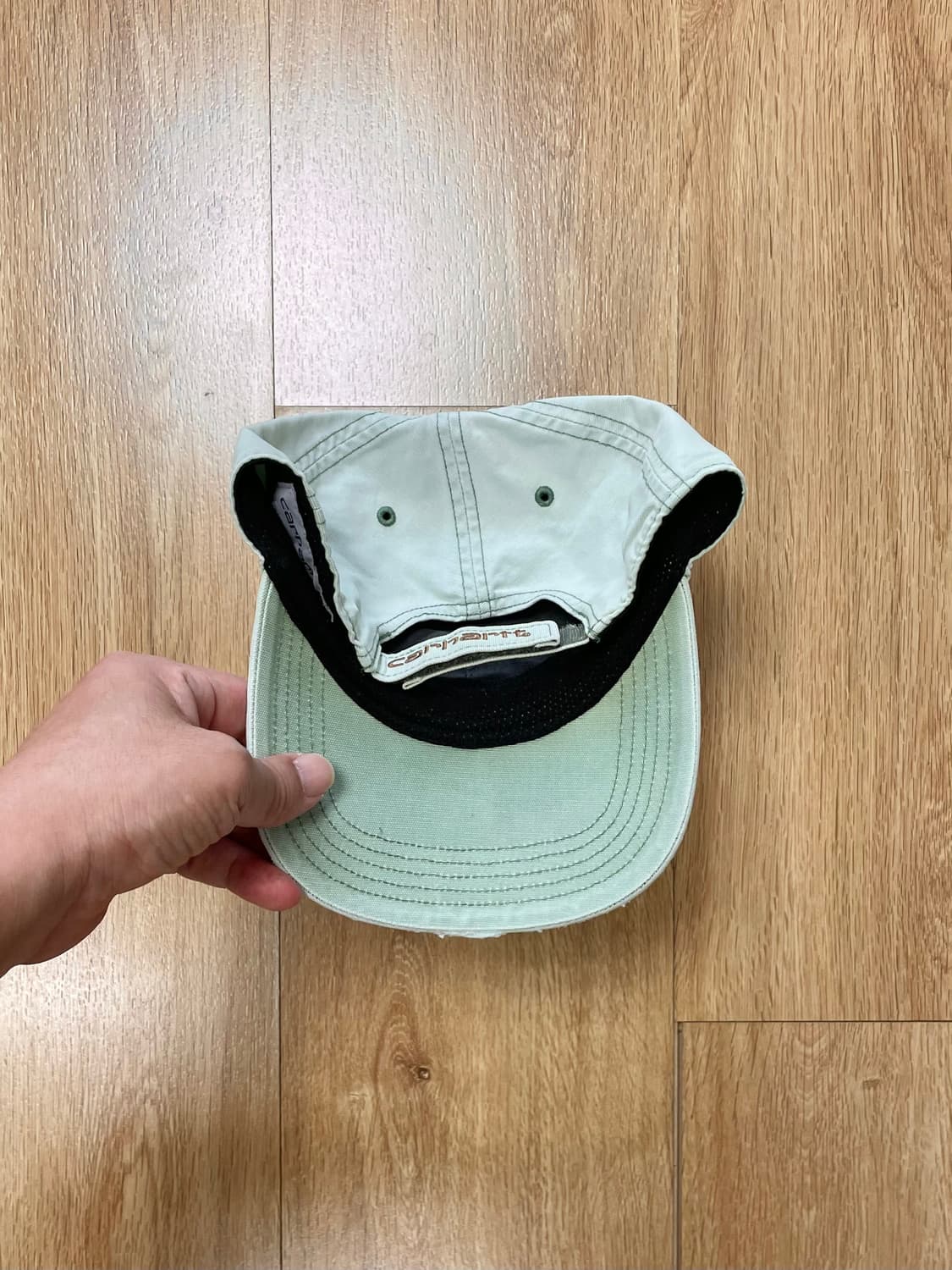 칼하트 USA 오데사 구형 민트 디스트레스드 빈티지 볼캡 모자 상품이미지2