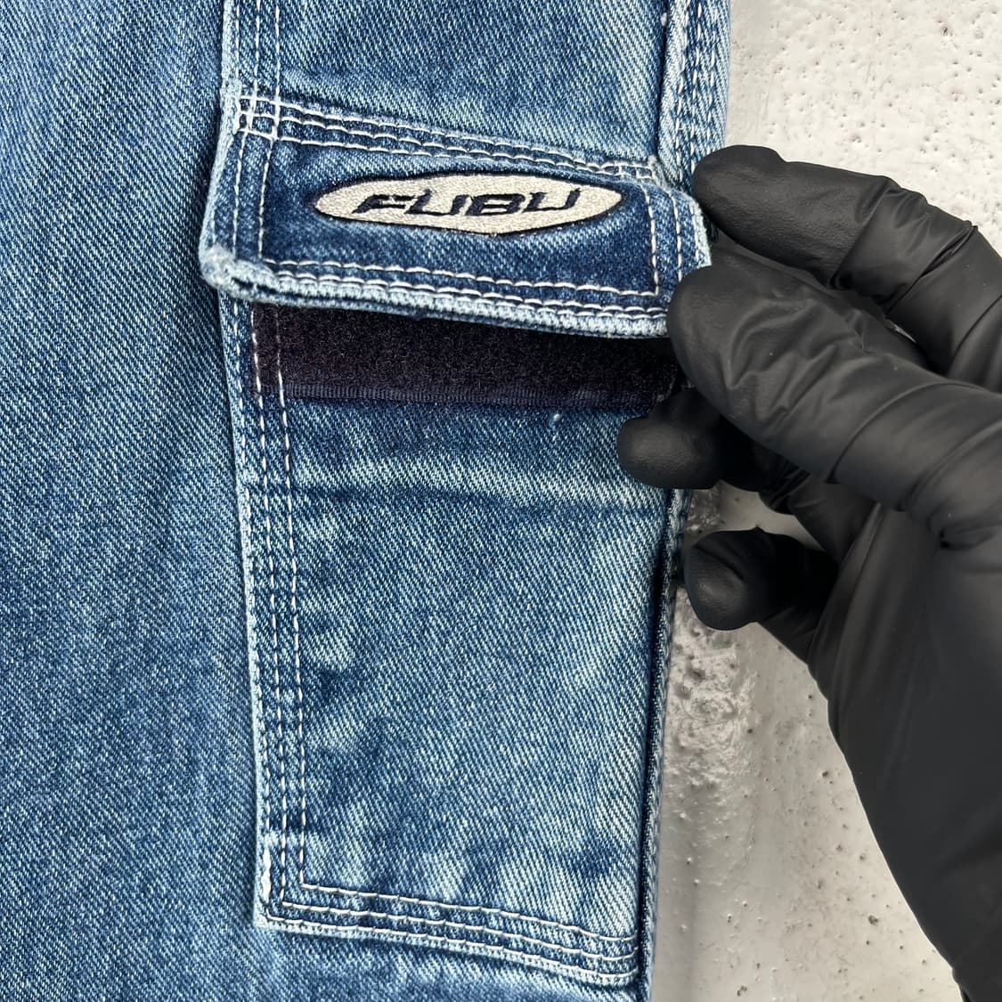 빈티지 Fubu 더 콜렉션 써클로고 배기 카펜터 데님팬츠 상품이미지9
