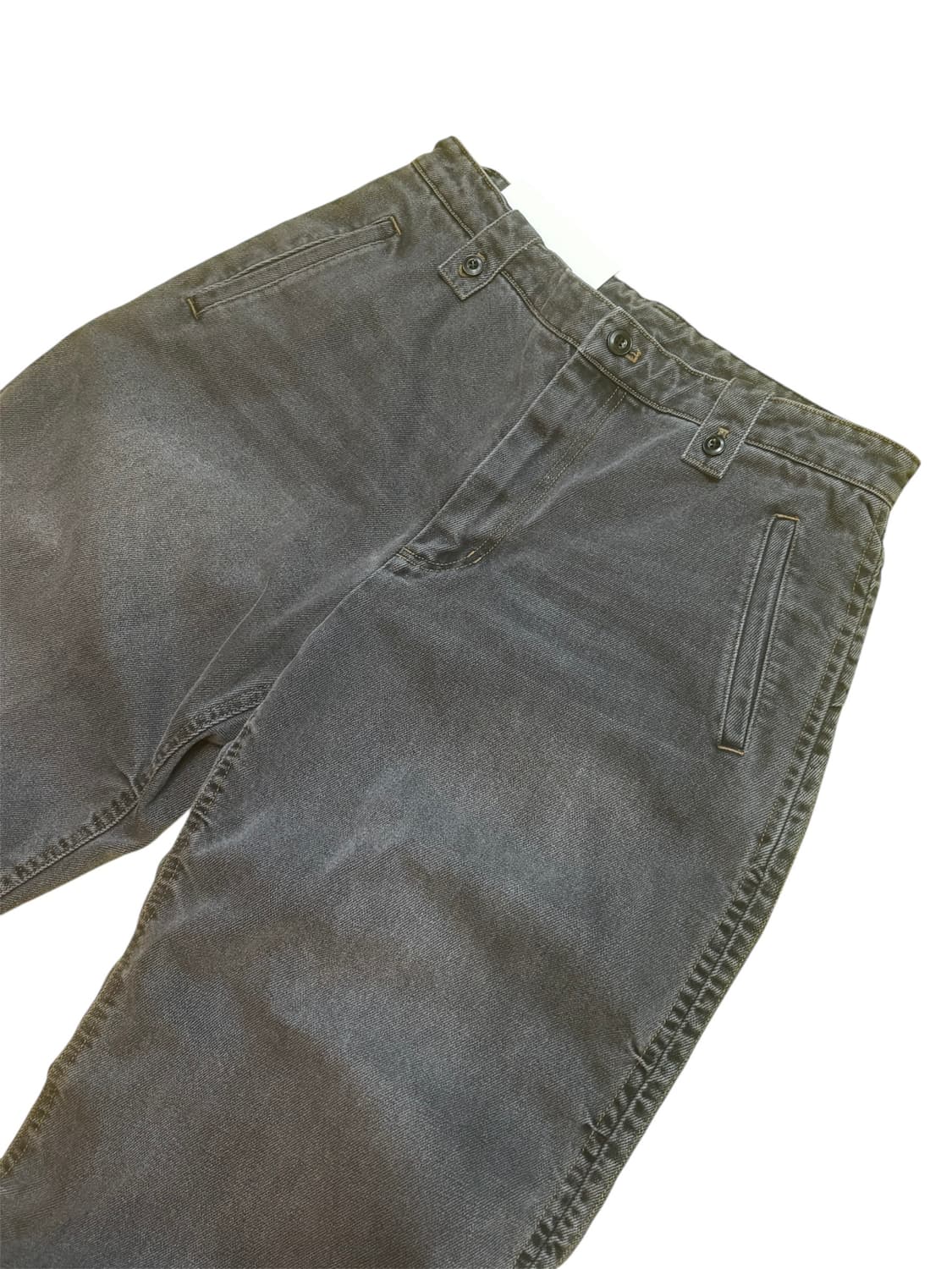 쿠어(coor) 셔링 컴벳 데님 트라우져/스톤 그레이 상품이미지3