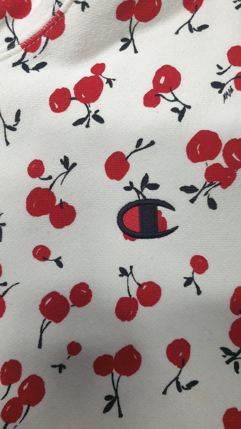 챔피온 체리 패턴 후드티 S 상품이미지5