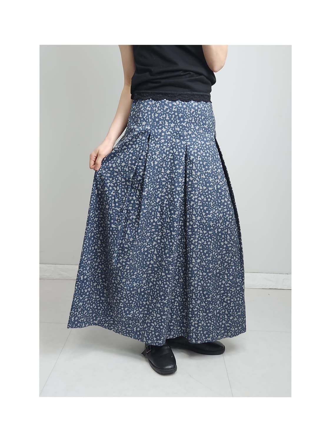 폴로럴 롱 스커트 상품이미지1