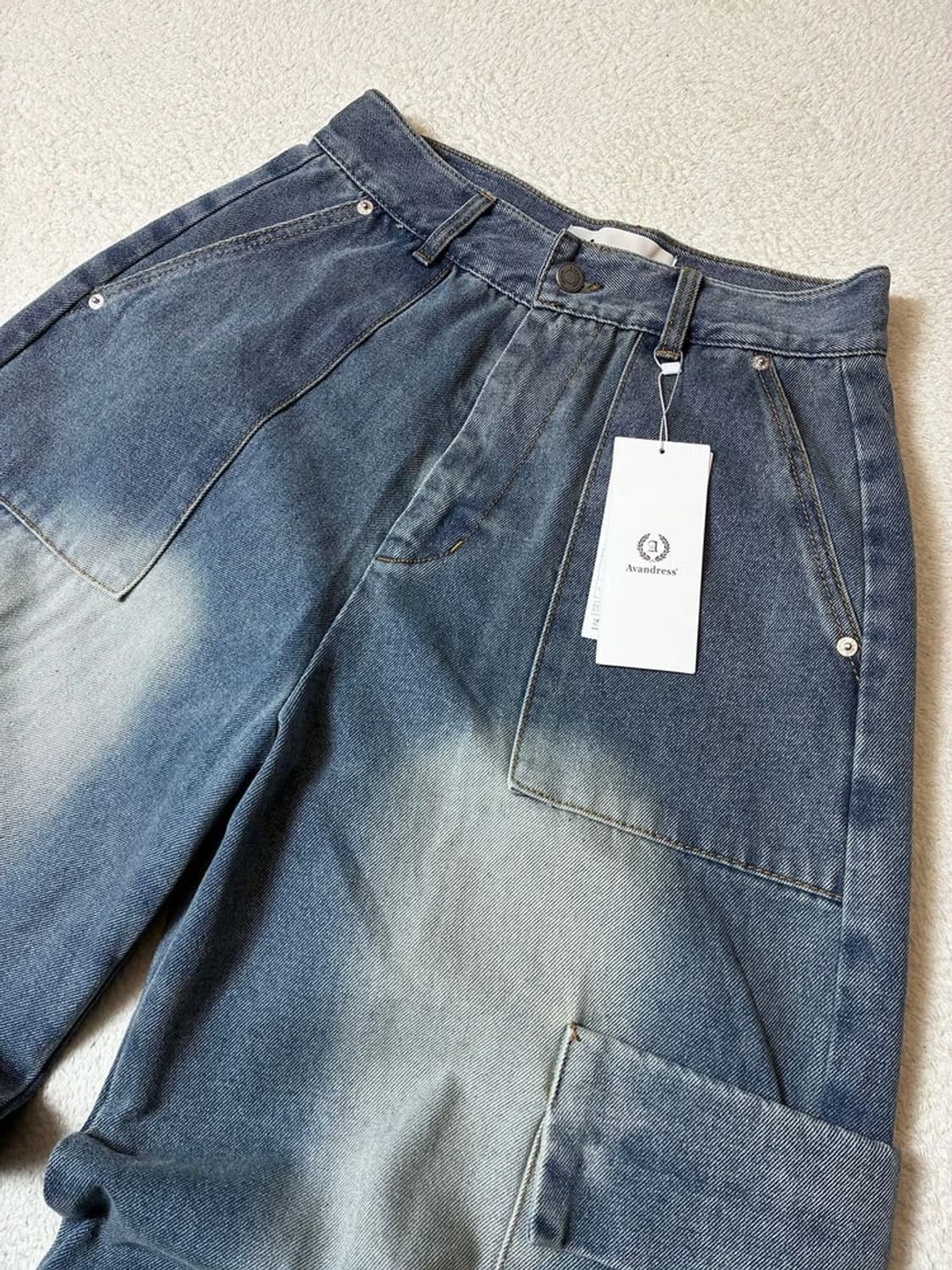 어반드레스 올시즌 액센트 스트링 와이드 데님 팬츠 PN7650 상품이미지3