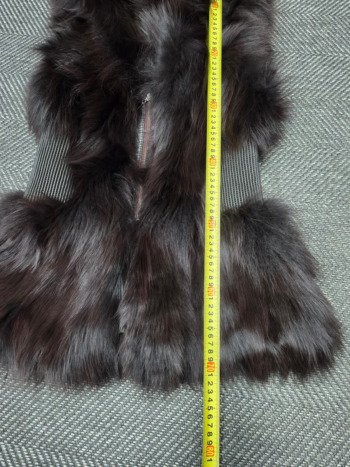 코발트바이크리스한  폭스퍼가죽 베스트 여우털조끼 66-77 상품이미지10