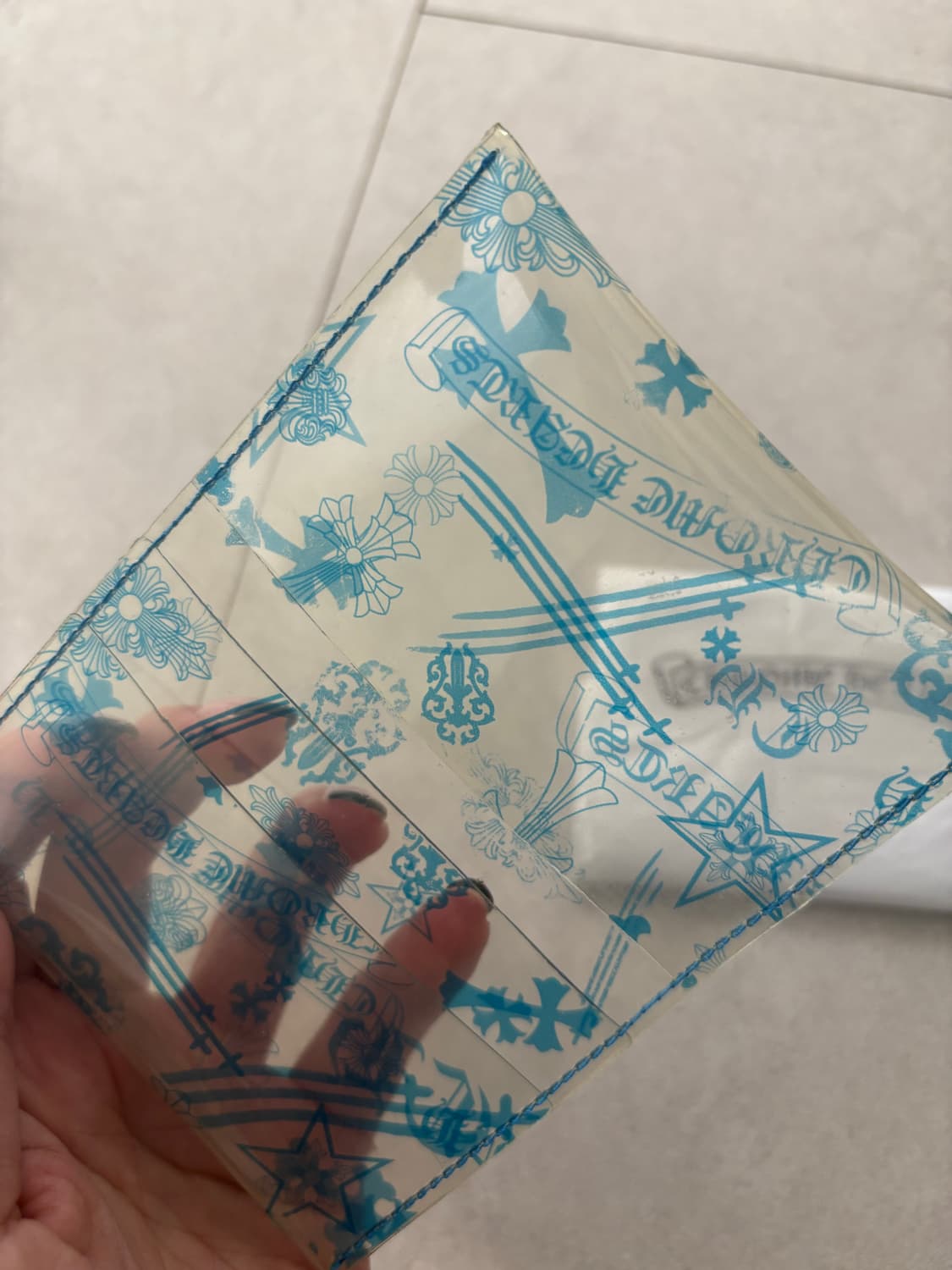 Chrome hearts pvc 클리어 블루 지갑 상품이미지3