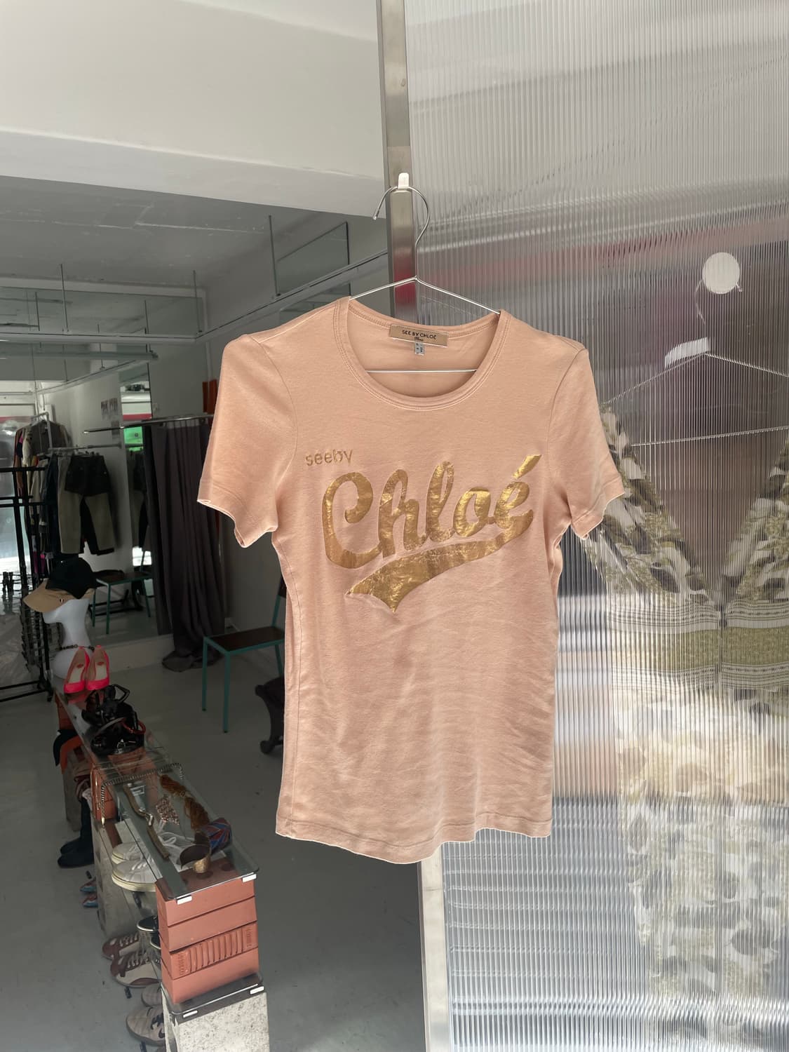끌로에 로고 프린팅 반팔티셔츠  상품이미지1