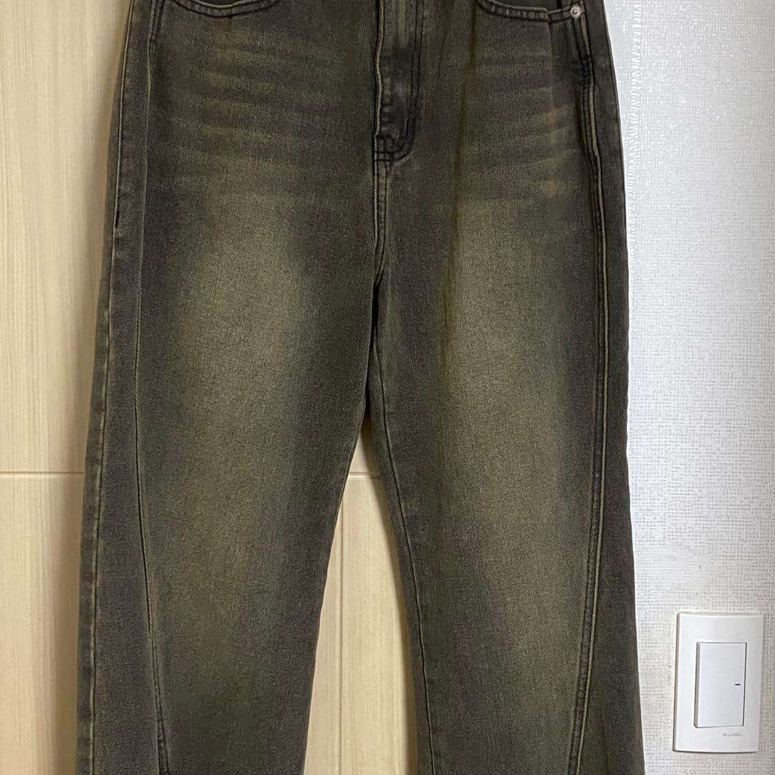 밀로우먼 커브드 플레어 진 [ 워시드 브라운 ] M 상품이미지7