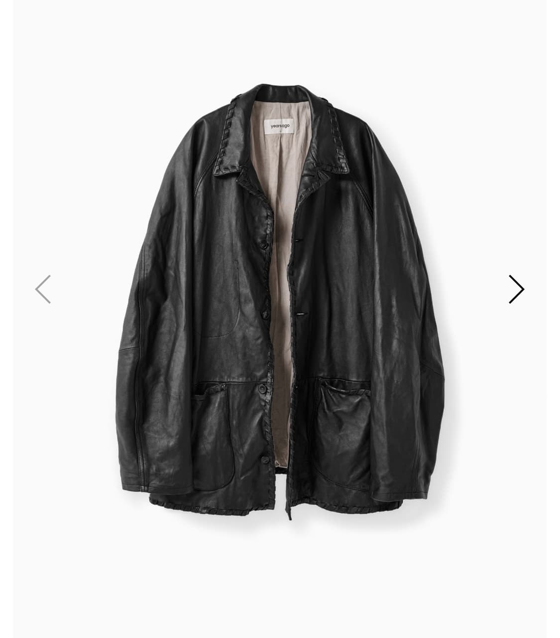 이얼즈어고 윕 스티치 레더 자켓 상품이미지2