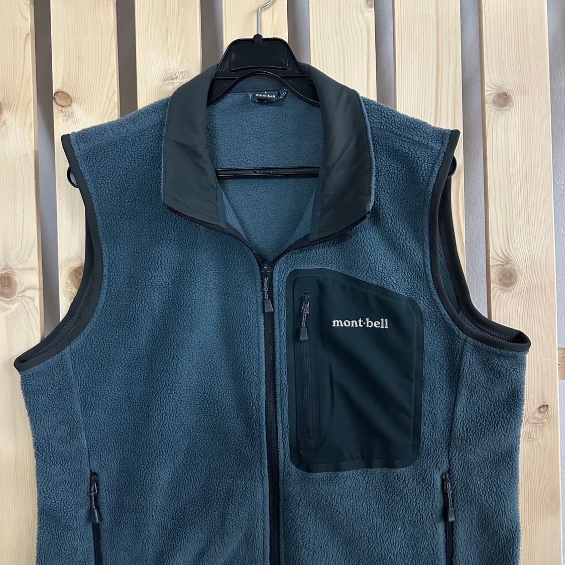 (L) 몽벨 딥그레이 후리스 베스트 자켓 조끼 플리스 집업 상품이미지4