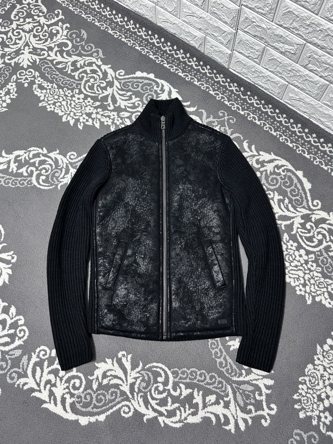 아르마니 익스체인지 니트 스웨이드 자켓 상품이미지4