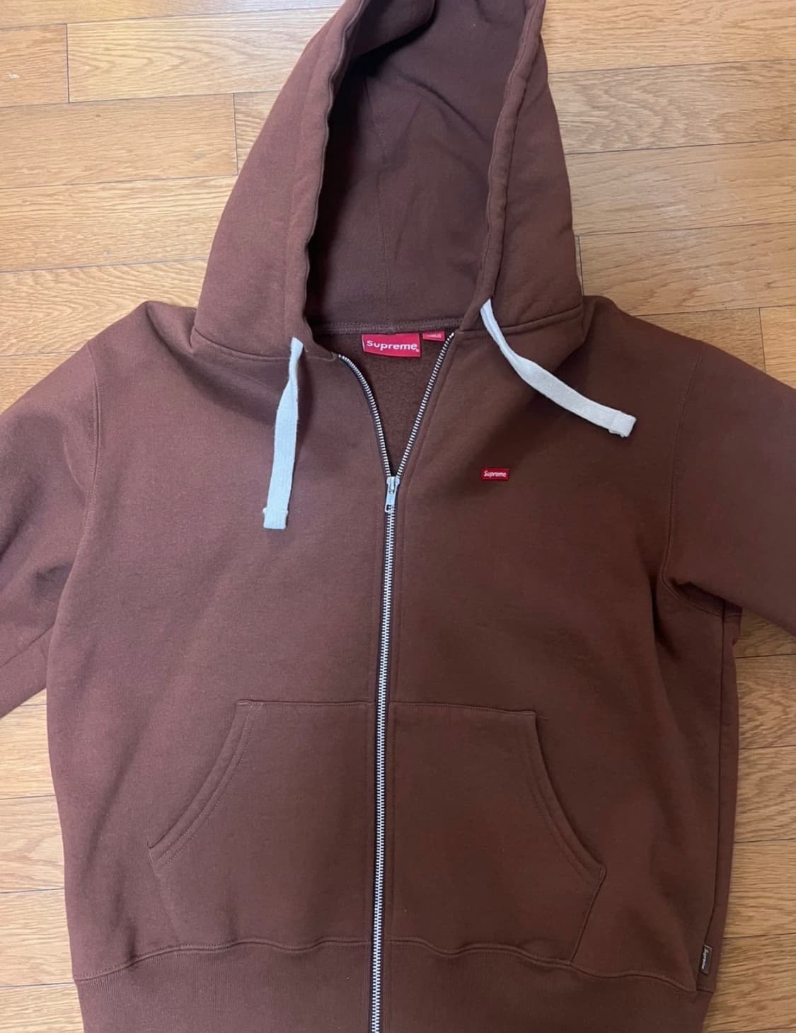 정품 슈프림 브라운 스몰박스 후드티 S 상품이미지2