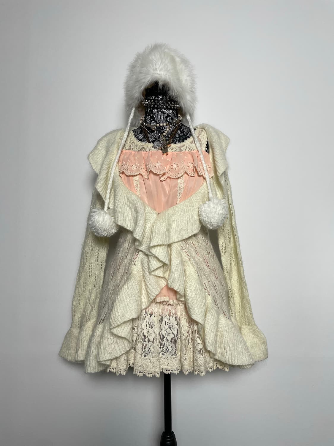 LIZ LISA 리즈리사 화이트 프릴 니트 가디건 상품이미지2