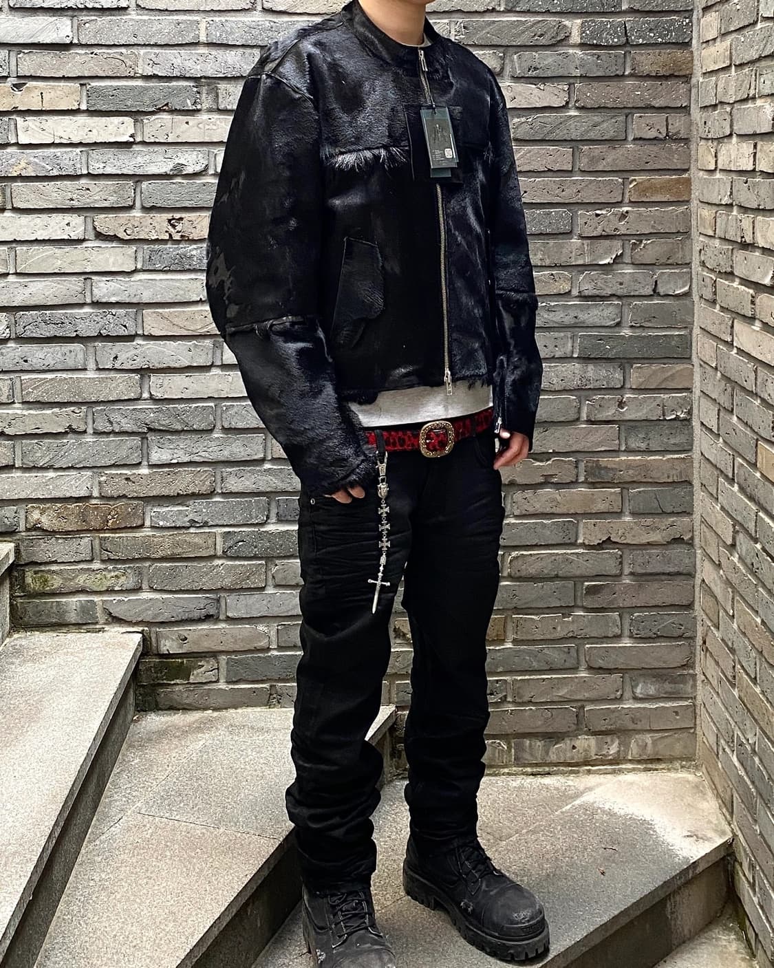 언더마이카 25ss 인디언 고트 헤어 라이더 자켓 상품이미지2