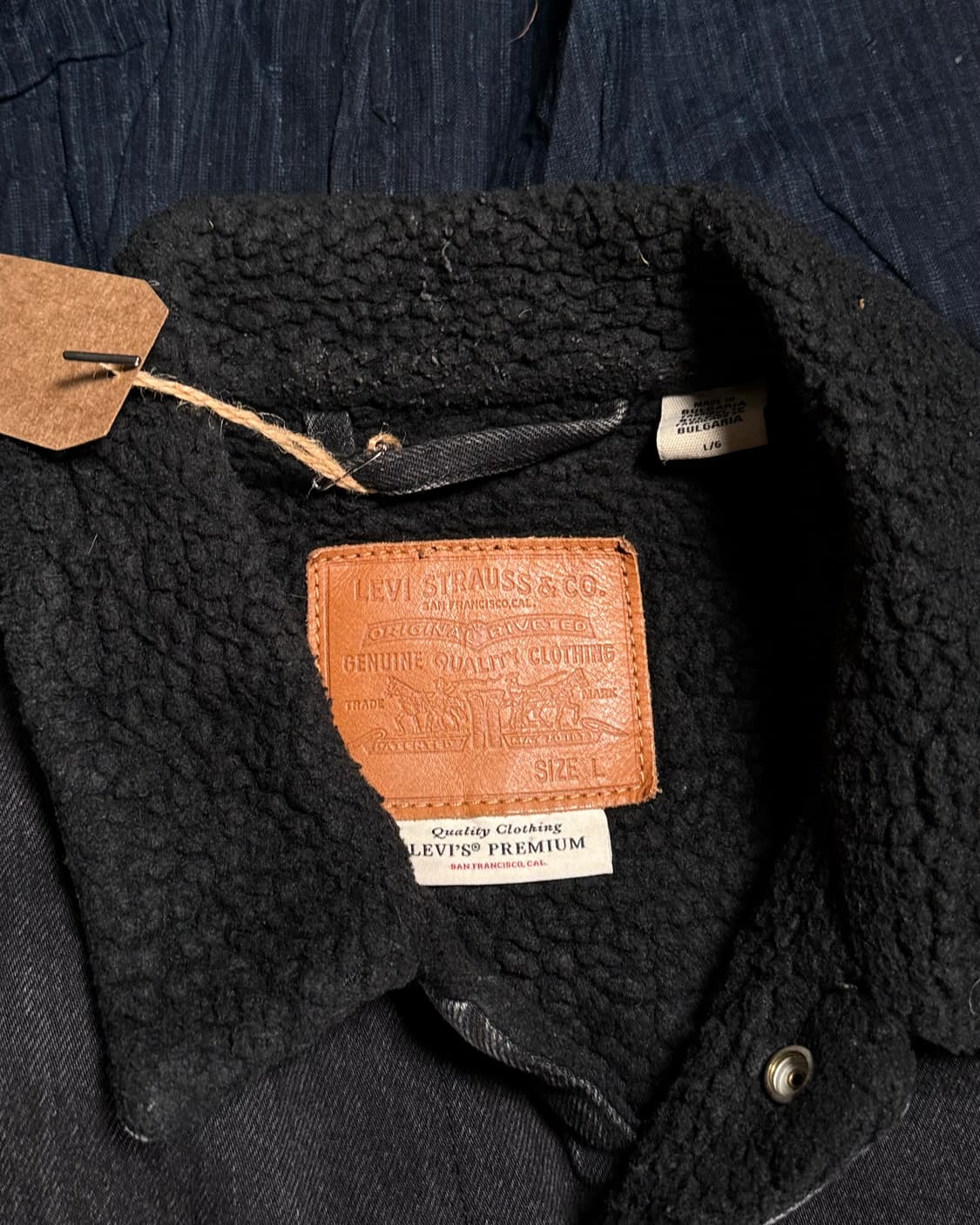 리바이스 프리미엄 타입 3세대 쉐르파 블랙 트러커 자켓 L 상품이미지4