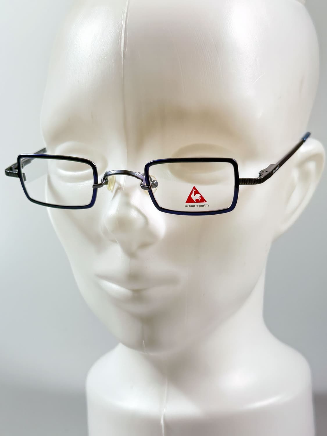 90s Le Coq Sportif 블루 메탈 슬림 스퀘어 빈티지 안경 상품이미지8