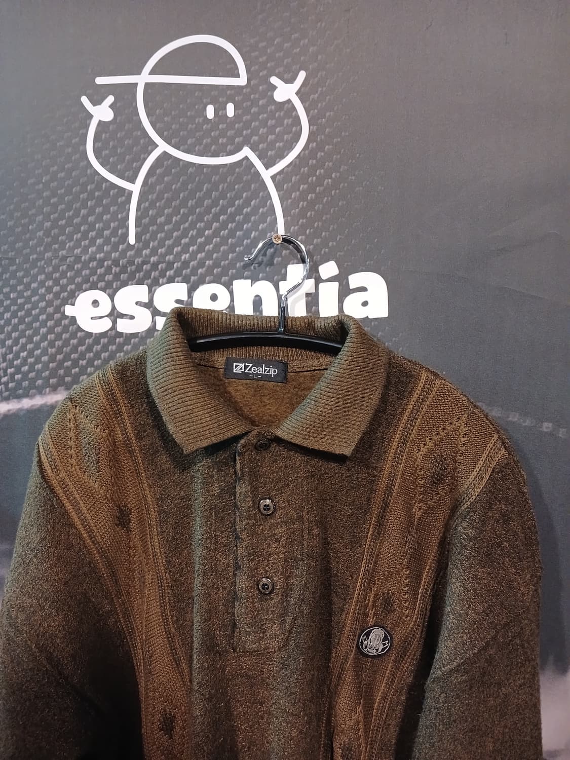 빈티지 카라 패턴 니트 상품이미지2