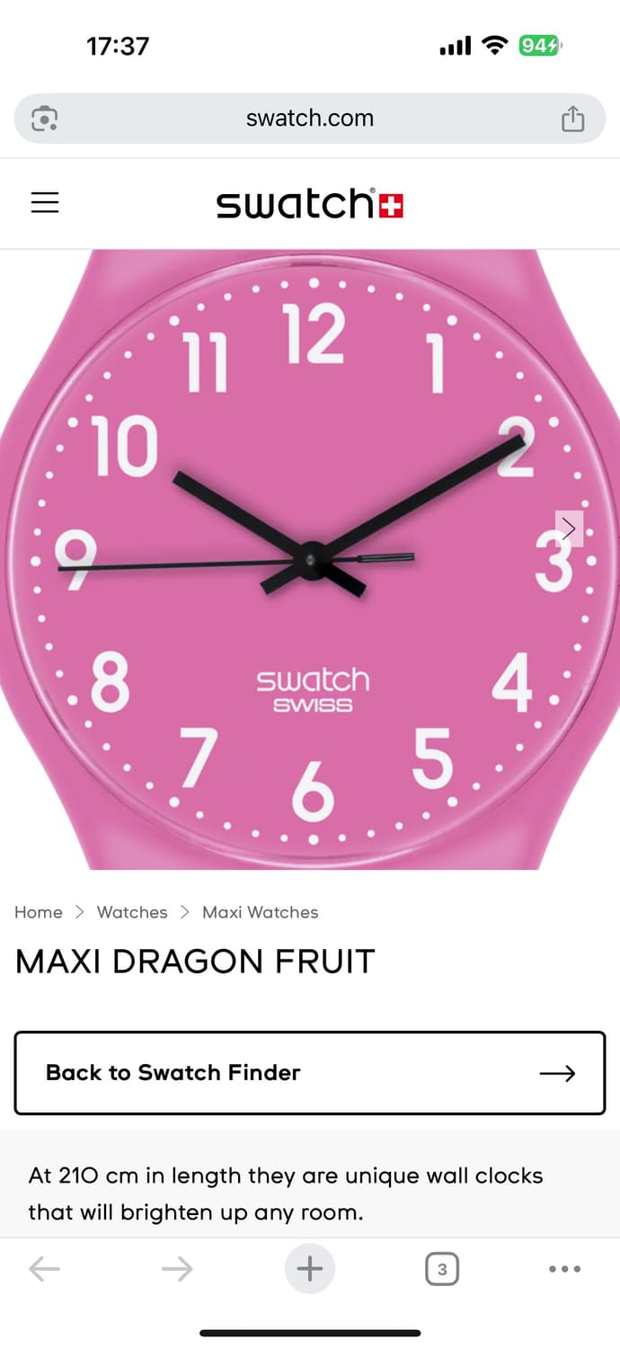 스와치 MGP128 핑크 시계 상품이미지8