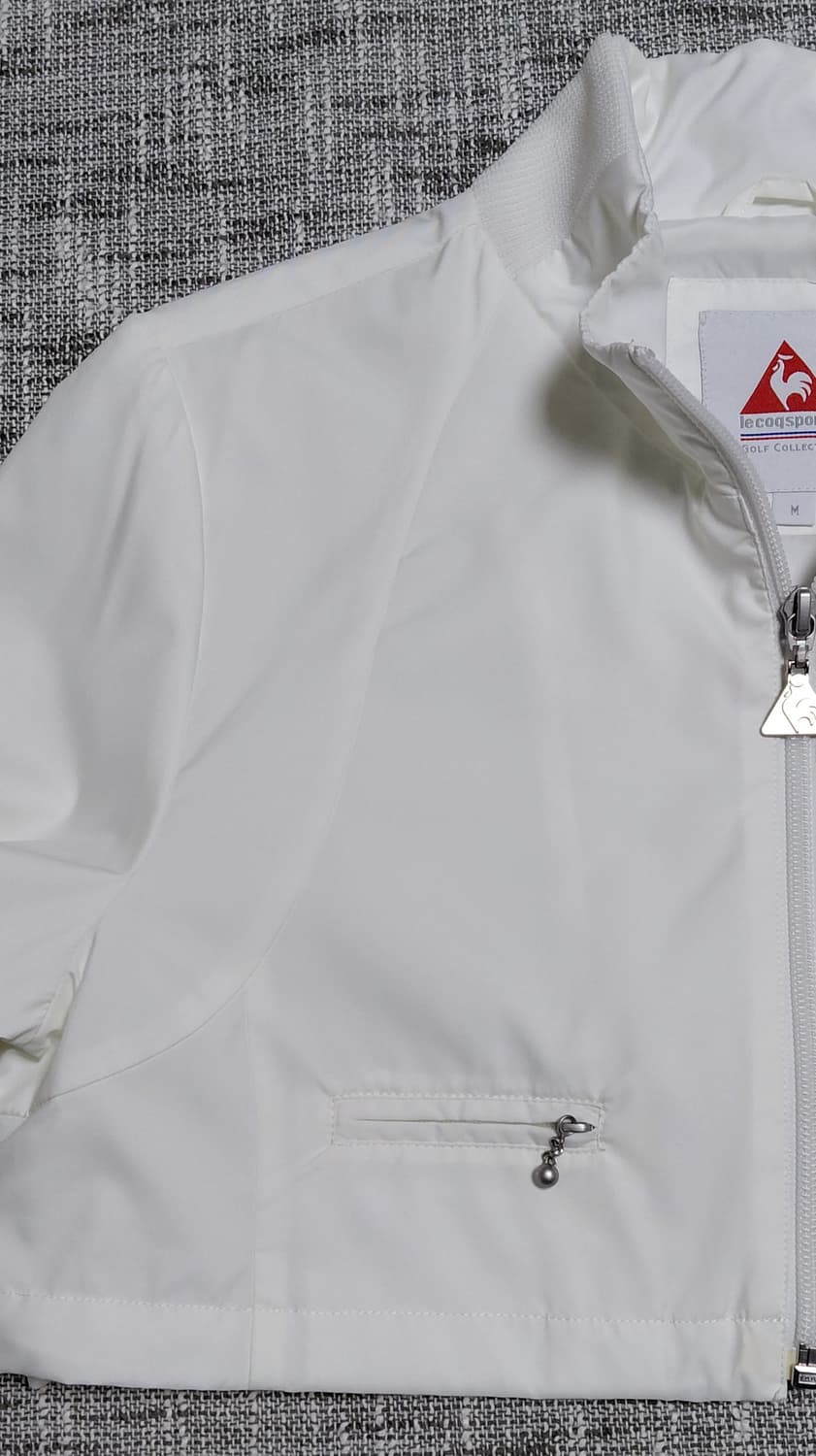 [M] 르꼬끄 골프 크롭 바람막이 화이트 여성 자켓 상품이미지3