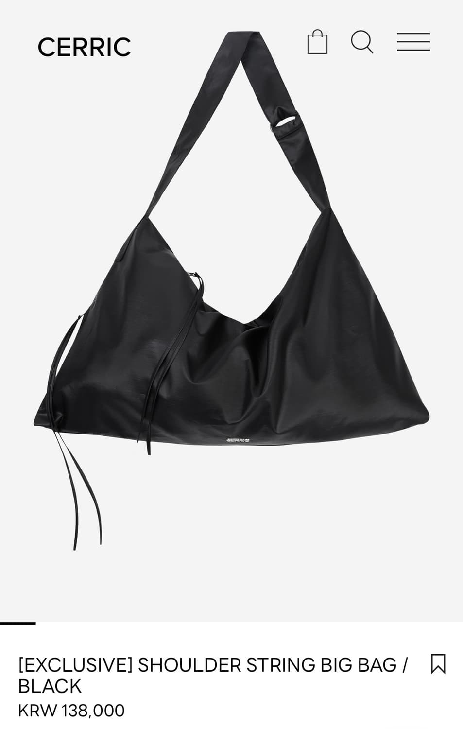 CERRIC SHOULDER STRING BIG BAG 세릭숄더백 상품이미지1