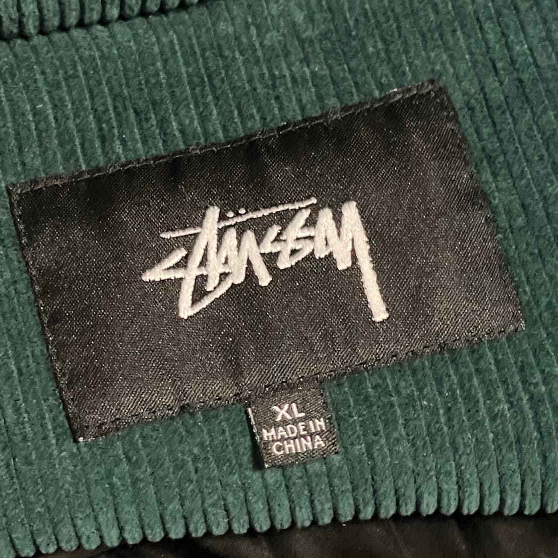 [Stussy] 스투시 코듀로이 딥그린 패딩 점퍼 자켓 상품이미지4